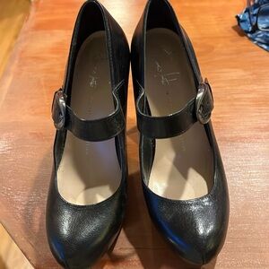 Franco Santo the artist collection Mary Jane style stacked heels